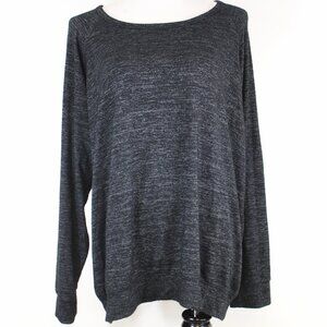 Oversized Heathered Gray Knit Sweater XXL Soft Minimalist Relaxed‎ Fit Top